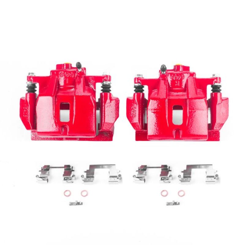 Lexus RX330 Brake Calipers (2) - Front - PowerStop - Powder Coated - Red - `04-`06