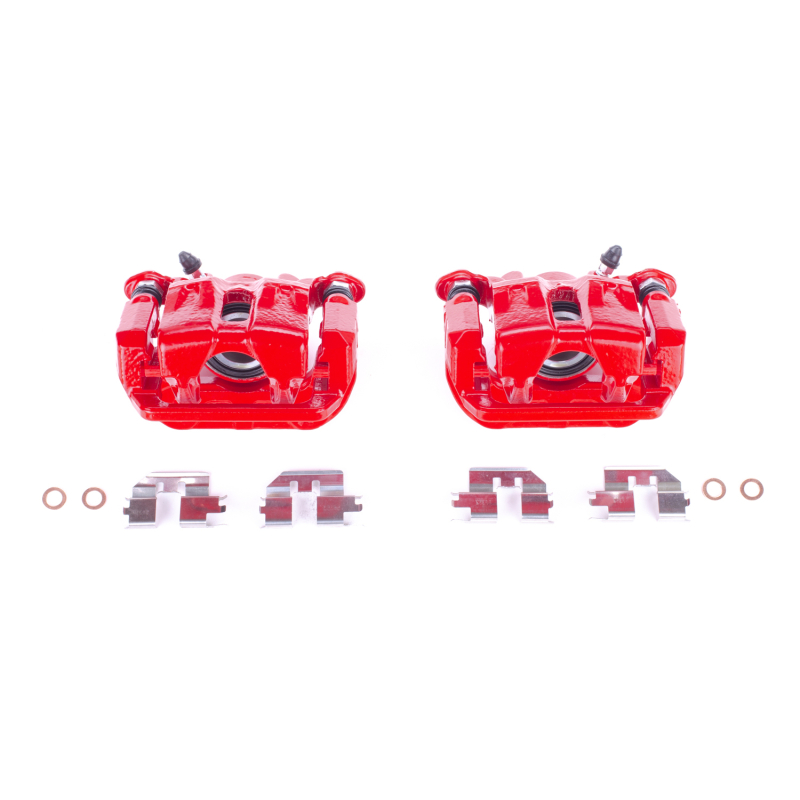 Honda Ridgeline Brake Calipers - Rear - PowerStop - Powder Coated - Red - `06-`14