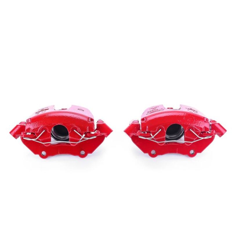 Mazda 3 Brake Calipers - Front - PowerStop - High-Temp Powder Coated - Red - 2004