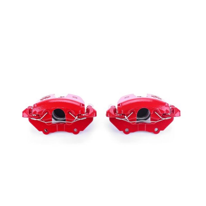 Mazda 3 Brake Calipers - Front - PowerStop - Powder Coated - Red - `08-`09