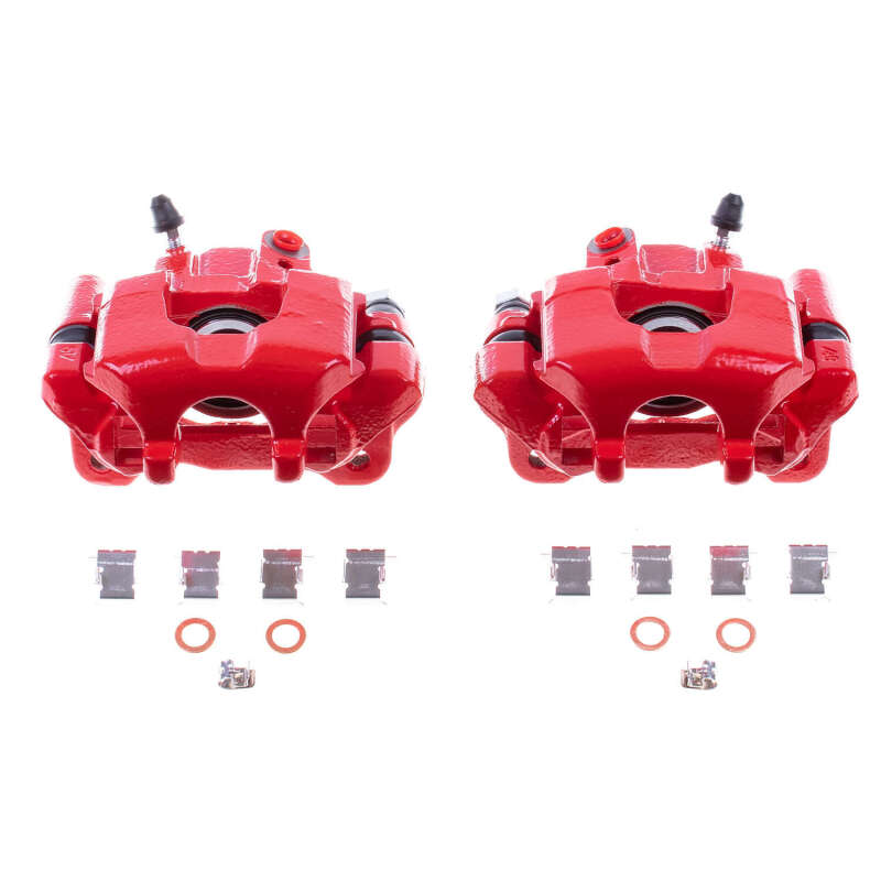 Scion tC Brake Calipers - Rear - PowerStop - High-Temp Powder Coated - Red - `05-`10