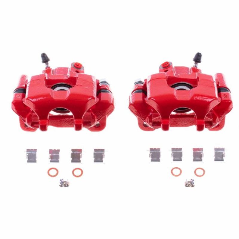 Scion tC Brake Calipers - Rear - PowerStop - High-Temp Powder Coated - Red - `05-`10