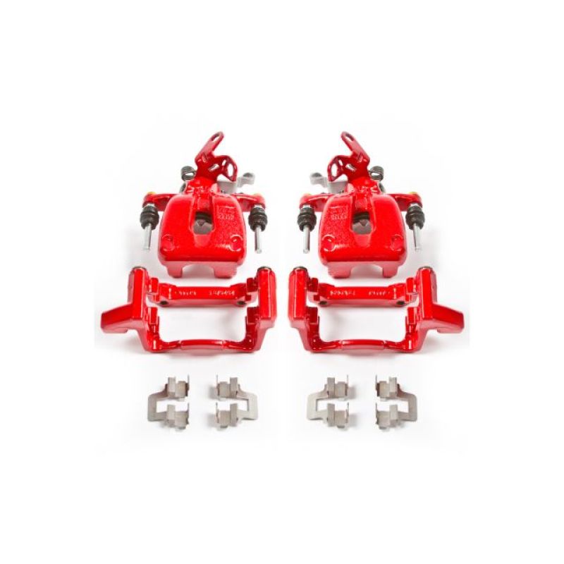 Audi A3 Brake Calipers - Rear - PowerStop - Powder Coated - Red - `08-`09 Audi A3 Brake Calipers - Rear - PowerStop - Powder Coated - Red - `08-`09