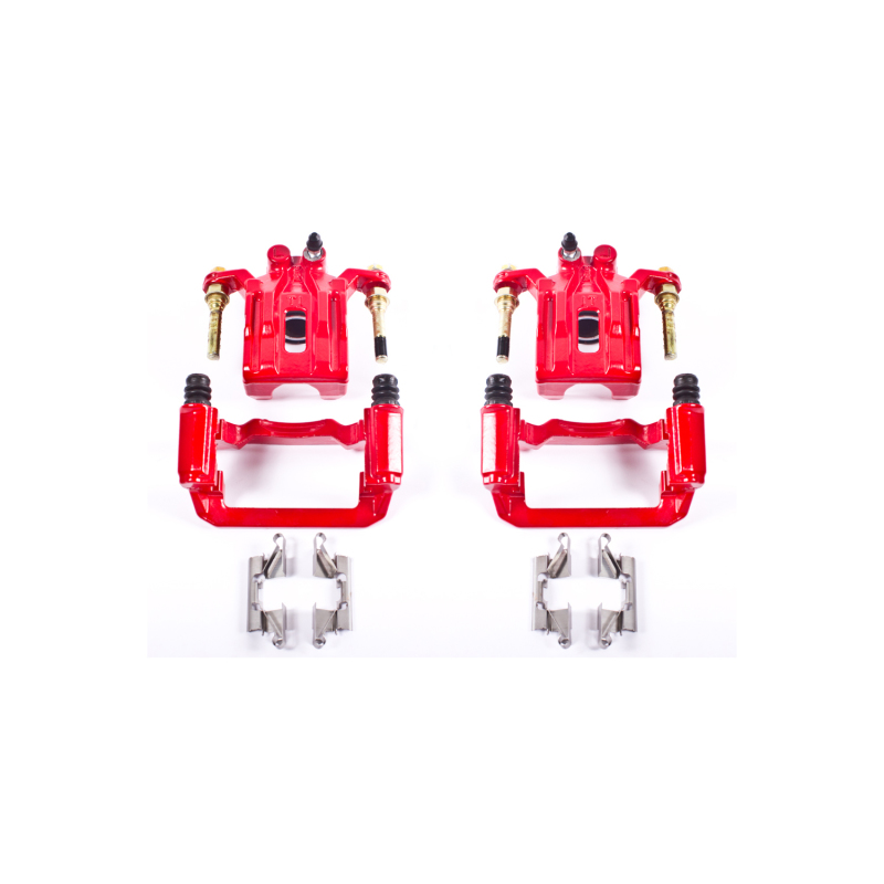 Nissan Pathfinder Brake Calipers (2) - Rear - PowerStop - Powder Coated - Red - `05-`12