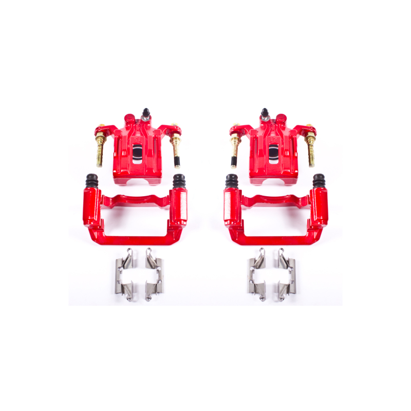 Nissan Pathfinder Brake Calipers (2) - Rear - PowerStop - Powder Coated - Red - `05-`12