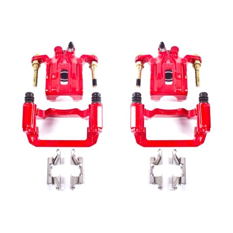 Nissan Pathfinder Brake Calipers (2) - Rear - PowerStop - Powder Coated - Red - `05-`12