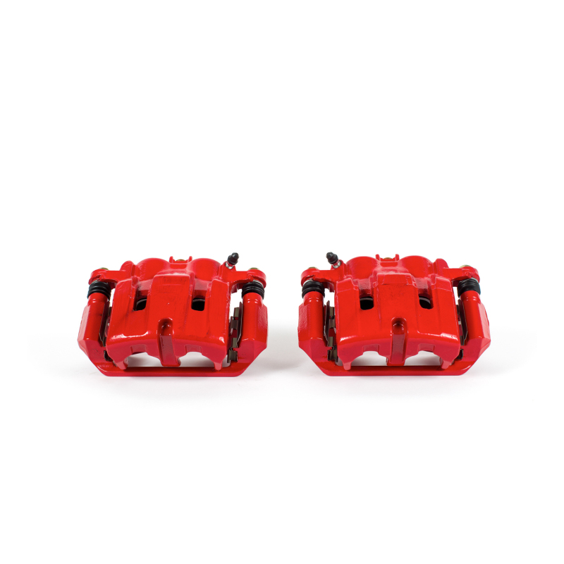 Acura TL Brake Calipers - Front - PowerStop - Powder Coated - Red - `09-`14