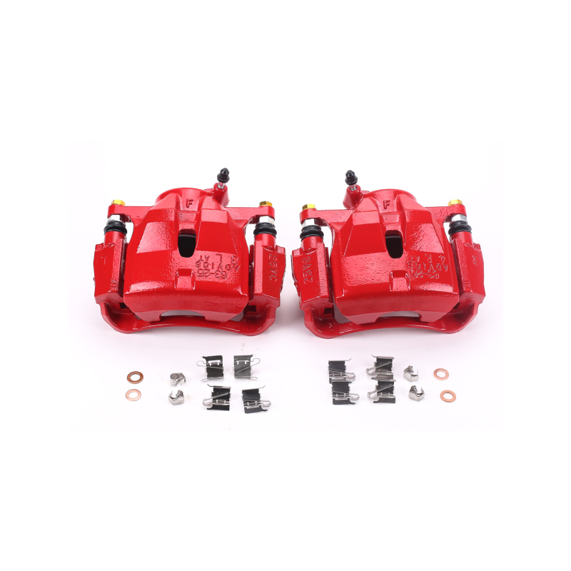 Lexus HS250h Brake Calipers - Front - PowerStop - Powder Coated with Brackets - Red - `10-`12