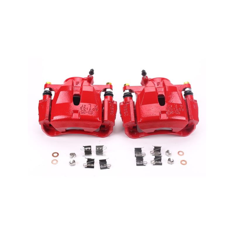 Lexus HS250h Brake Calipers - Front - PowerStop - Powder Coated with Brackets - Red - `10-`12