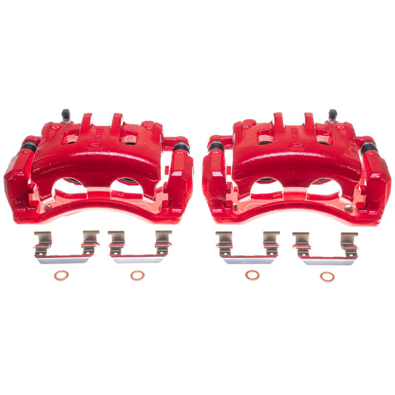 Hyundai Santa Fe Brake Calipers - Front - PowerStop - High-Temp EPDM Rubber Dust Boots - Red - `07-`09