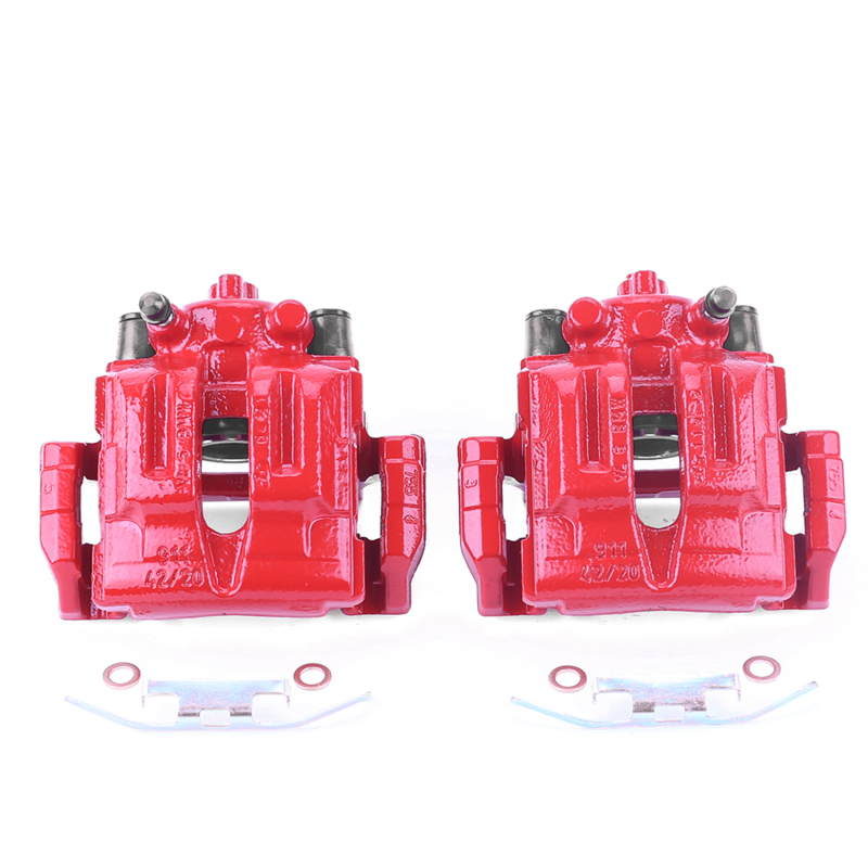 BMW X1 Brake Calipers - Rear - PowerStop - Powder Coated - Red - `13-`15