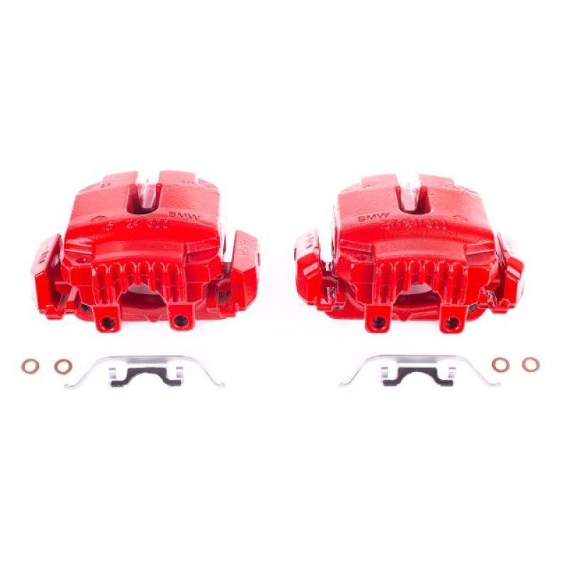 BMW 3 Series Brake Calipers - Front - PowerStop - Floating Caliper with Bracket - Red - 2006 BMW 3 Series Brake Calipers - Front - PowerStop - Floating Caliper with Bracket - Red - 2006