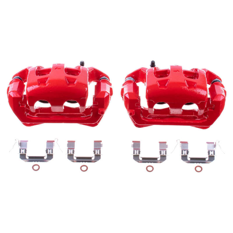 Infiniti FX35 Brake Calipers - Front - PowerStop - Powder Coated - Red - `06-`12