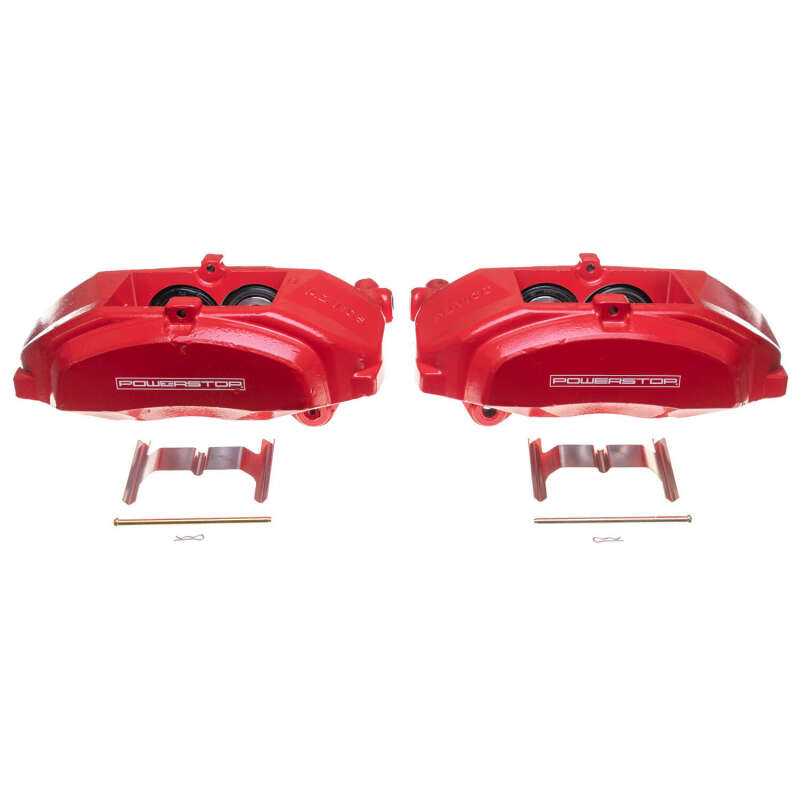 Lexus GS200t Brake Calipers - Front - PowerStop - High-Temp Red Powder Coated - Red - `16-`17