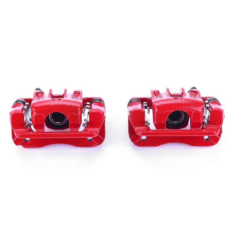 Hyundai Elantra Brake Calipers - Rear - PowerStop - Powder Coated - Red - `07-`10