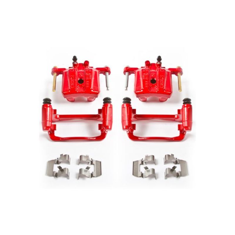 Mitsubishi Eclipse Brake Calipers - Perf - Rear - PowerStop - Red Powder Coated Calipers - Red - `06-`12 Mitsubishi Eclipse Brake Calipers - Perf - Rear - PowerStop - Red Powder Coated Calipers - Red - `06-`12
