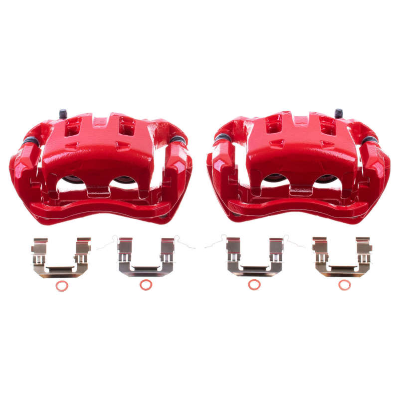 Nissan Pathfinder Brake Calipers (2) - Front - PowerStop - Powder Coated - Red - `08-`11