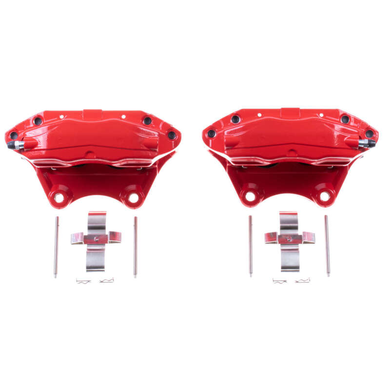 Infiniti G35 Brake Calipers - Front - PowerStop - High-Temperature Red Powder-Coated - Red - `03-`04 Infiniti G35 Brake Calipers - Front - PowerStop - High-Temperature Red Powder-Coated - Red - `03-`04