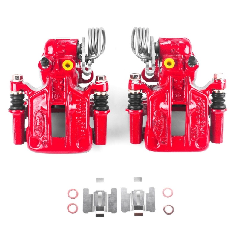 Ford Taurus Brake Calipers - Rear - PowerStop - High-Temp Powder Coated - Red - `93-`07