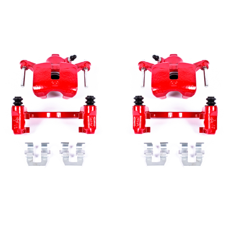 Buick Allure Brake Calipers (2) - Rear - PowerStop - Powder Coated - Red - `08-`09