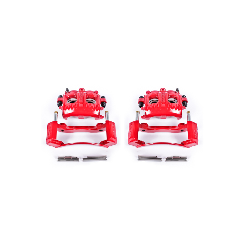 Ford Expedition Brake Calipers - Front - PowerStop - Powder Coated - Red - `97-`02