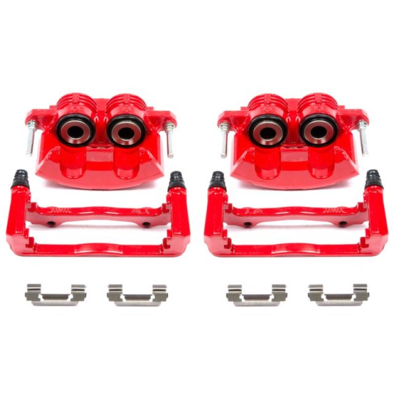 Pontiac Firebird Brake Calipers - Front - PowerStop - High-Temp Red Powder Coated Calipers - Red - `98-`02 Pontiac Firebird Brake Calipers - Front - PowerStop - High-Temp Red Powder Coated Calipers - Red - `98-`02