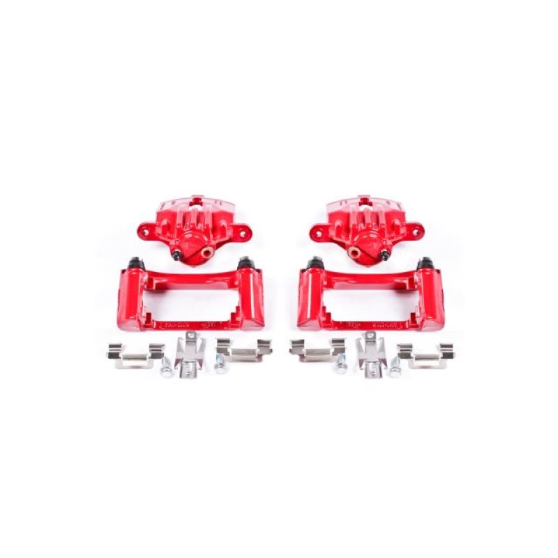 Pontiac Firebird Brake Calipers - Rear - PowerStop - Red Powder Coated - Red - `98-`02 Pontiac Firebird Brake Calipers - Rear - PowerStop - Red Powder Coated - Red - `98-`02