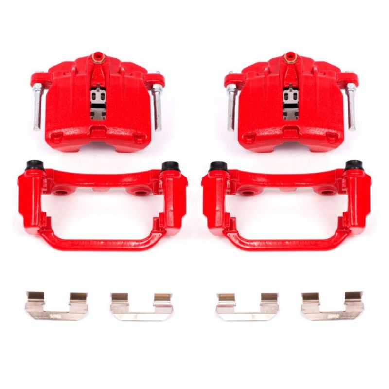 Cadillac DeVille Brake Calipers - Rear - PowerStop - Powder Coated - Red - `00-`03