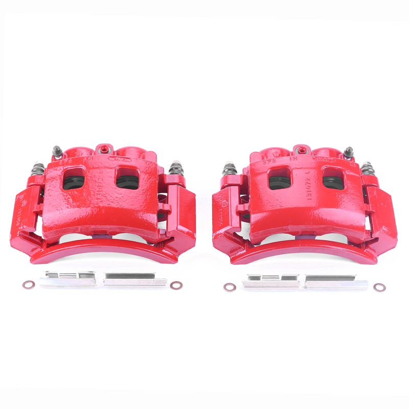 Dodge Ram 1500 Brake Calipers - Front - PowerStop - Powder Coated - Red - `00-`01