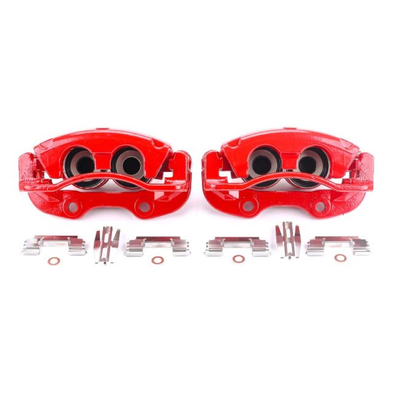 Cadillac Escalade Brake Calipers - Rear - PowerStop - Powder Coated - Red - `02-`06 Cadillac Escalade Brake Calipers - Rear - PowerStop - Powder Coated - Red - `02-`06