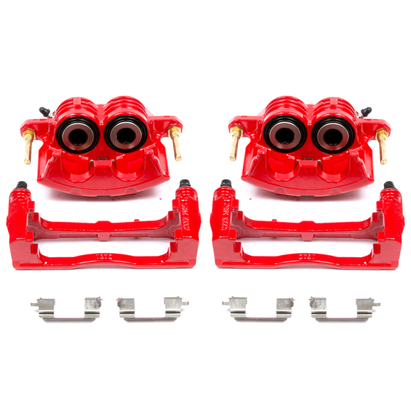 Buick Rainier Brake Calipers - Front - PowerStop - Powder Coated - Red - `04-`05