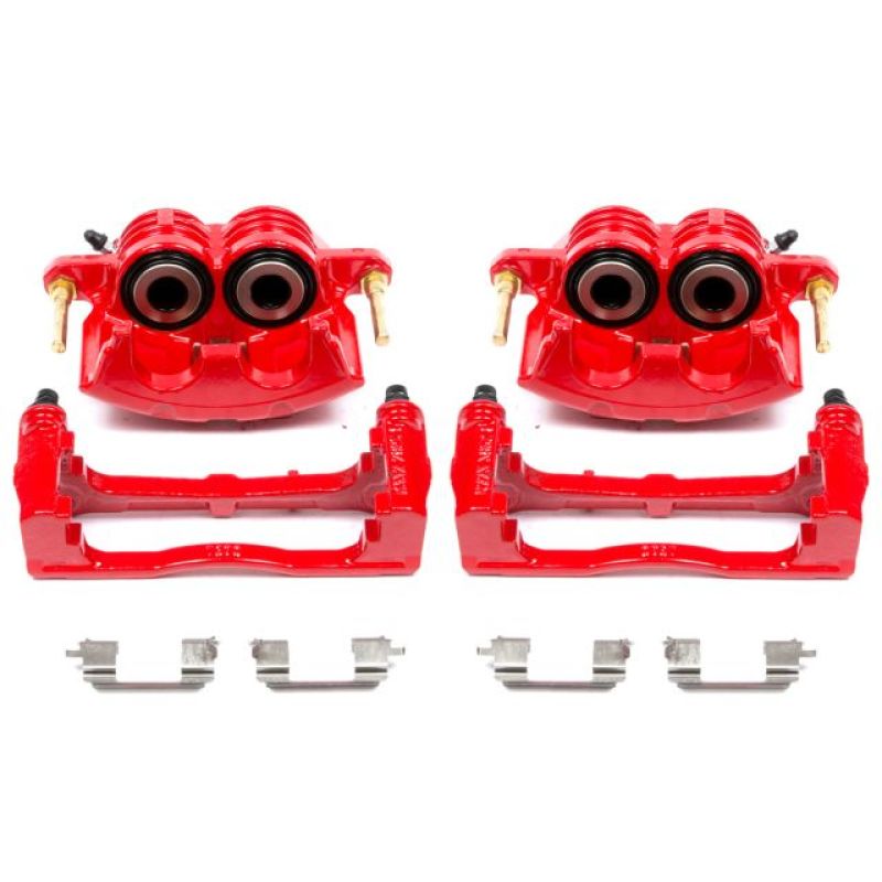 Buick Rainier Brake Calipers - Front - PowerStop - Powder Coated - Red - `04-`05