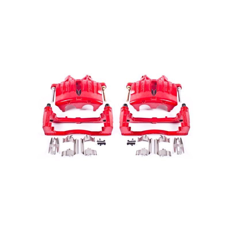 Buick Rainier Brake Calipers - Front - PowerStop - Powder Coated - Red - `04-`05