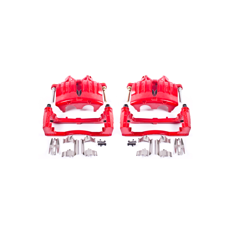 Buick Rainier Brake Calipers - Front - PowerStop - Powder Coated - Red - `04-`05