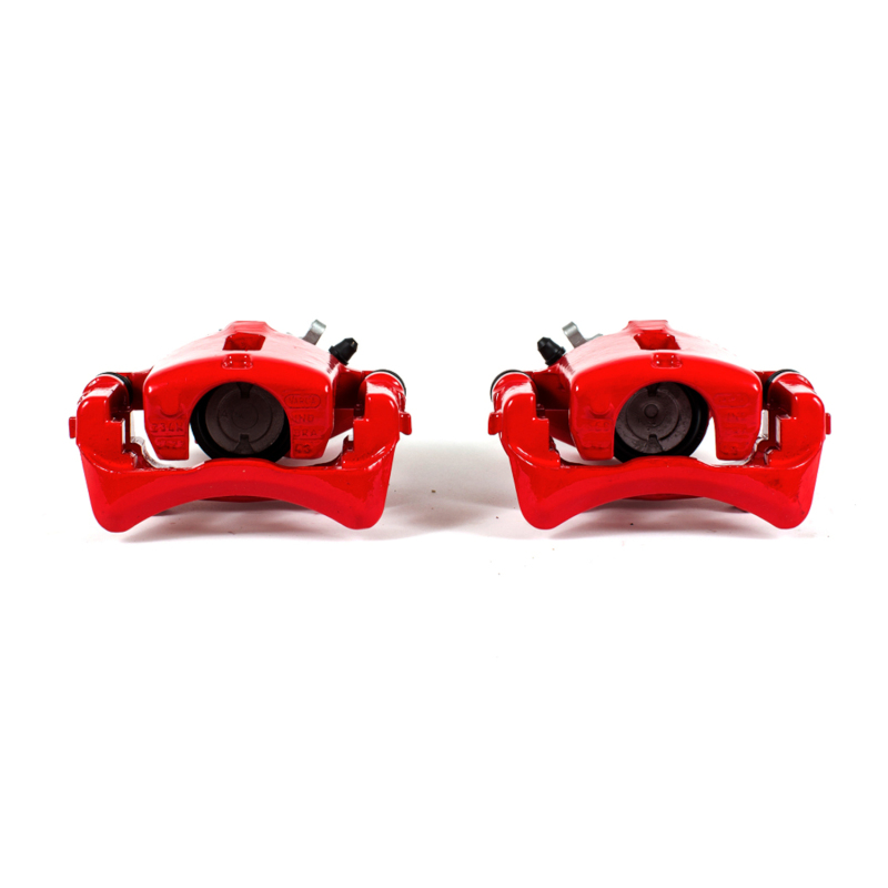 Ford Thunderbird Brake Calipers - Rear - PowerStop - Powder Coated, Floating Manual Parking Brake - Red - `02-`05