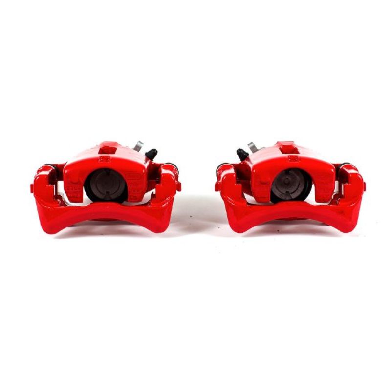 Ford Thunderbird Brake Calipers - Rear - PowerStop - Powder Coated, Floating Manual Parking Brake - Red - `02-`05