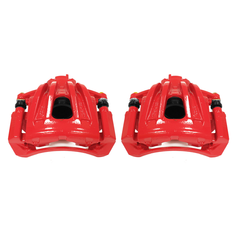 Jeep Liberty Brake Calipers (2) - Front - PowerStop - Powder Coated - Red - `02-`07