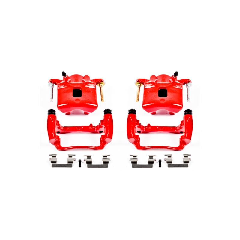 Chevrolet Cobalt Brake Calipers - Front - PowerStop - Powder Coated - Red - 2007