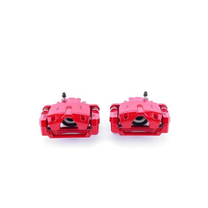 Cadillac SRX Brake Calipers (Pair) - Rear - PowerStop - Powder Coated - Red - `04-`09