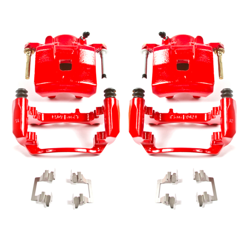 Chevrolet Cobalt Brake Calipers (2) - Front - PowerStop - Powder Coated - Red - `05-`08