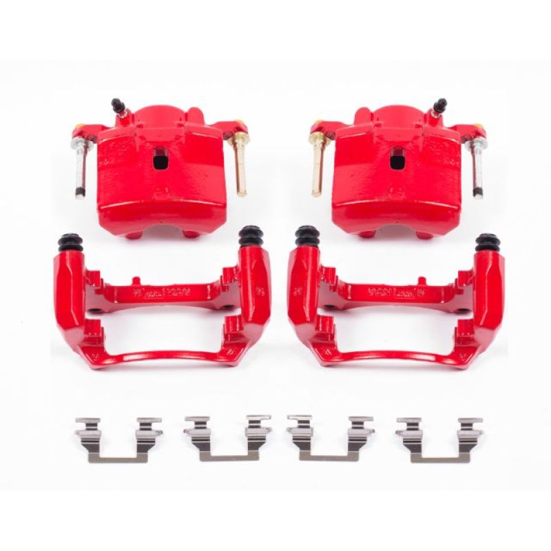 Chevrolet Malibu Brake Calipers - Front - PowerStop - Powder Coated - Red - `06-`12