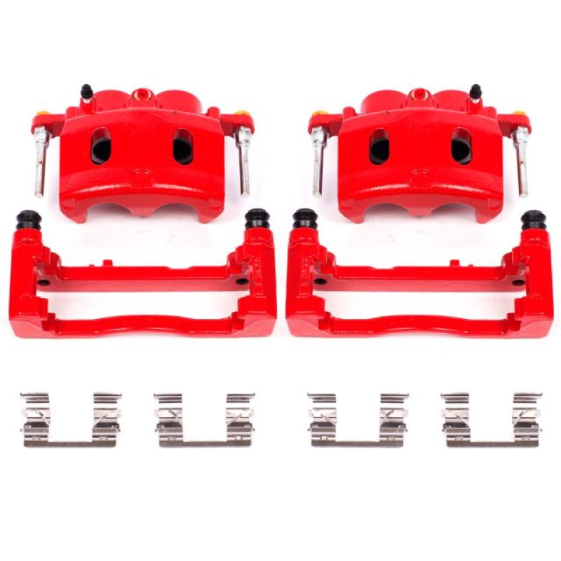 Cadillac Escalade Brake Calipers - Front - PowerStop - Powder Coated - Red - `08-`16 Cadillac Escalade Brake Calipers - Front - PowerStop - Powder Coated - Red - `08-`16