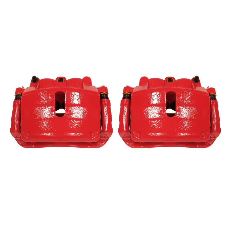 Ford F-150 Brake Calipers - Front - PowerStop - Powder Coated with Brackets - Red - 2009