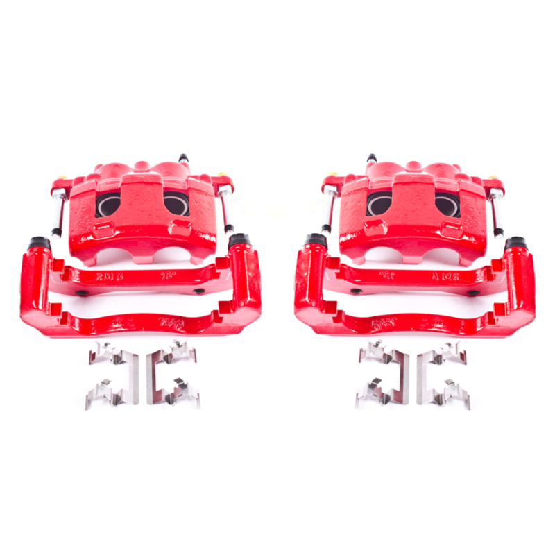 Buick Lucerne Brake Calipers - Front - PowerStop - High-Temp Powder Coated - Red - `06-`11