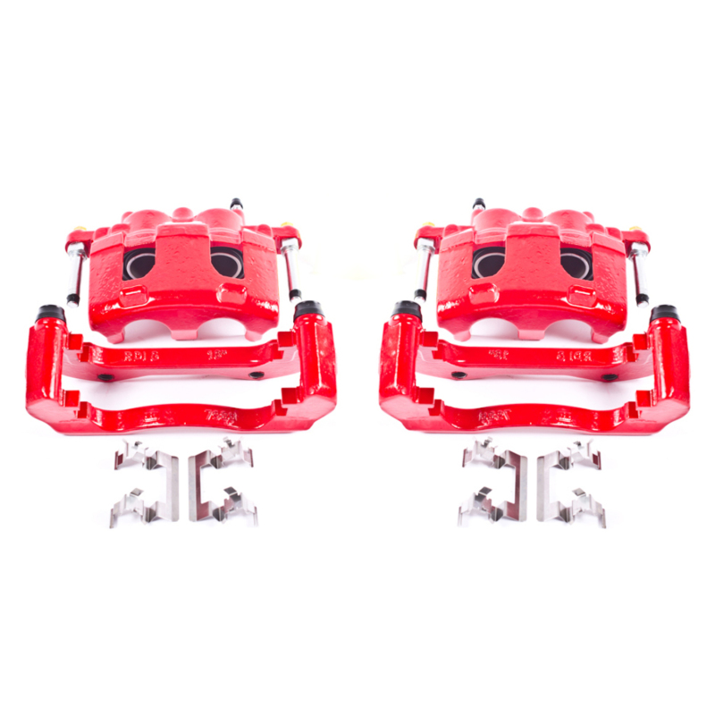 Buick Lucerne Brake Calipers - Front - PowerStop - High-Temp Powder Coated - Red - `06-`11