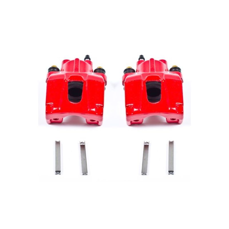 Jeep Commander Brake Calipers (2) - Rear - PowerStop - Powder Coated - Red - `06-`10