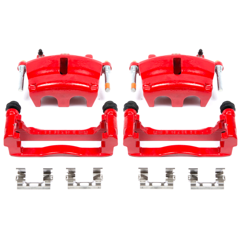 Buick Rainier Brake Calipers - Front - PowerStop - Red Powder Coated - Red - `06-`07