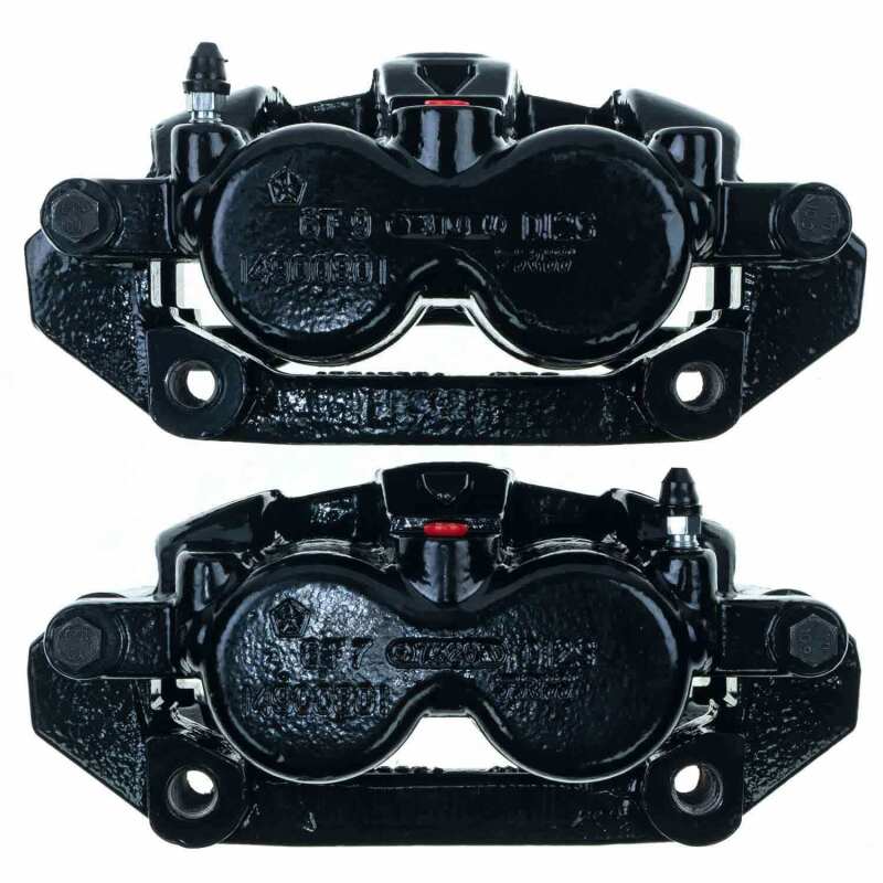Dodge Ram Brake Caliper (2) - Front - PowerStop - Black Powder Coated - Black - `06-`08