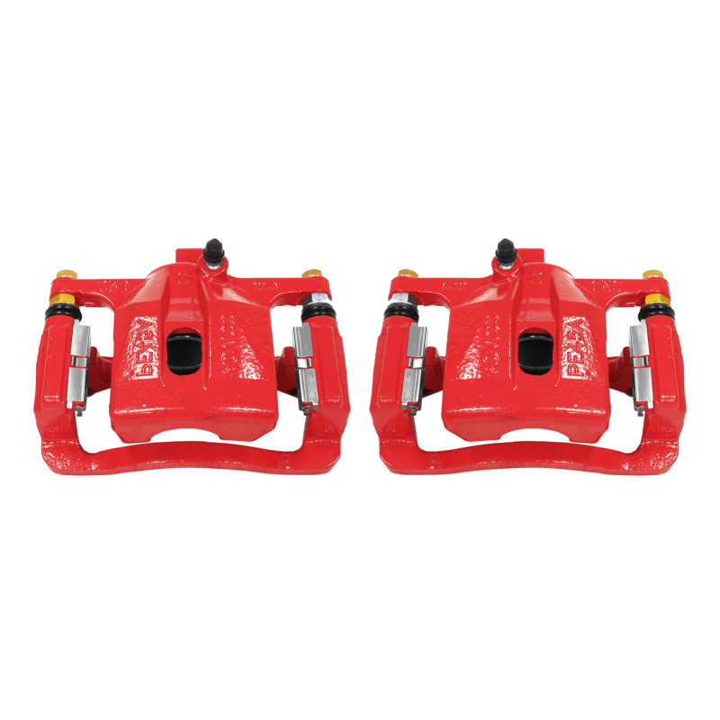 Hummer H3 Brake Calipers - Rear - PowerStop - Powder Coated with Brackets - Red - `06-`10