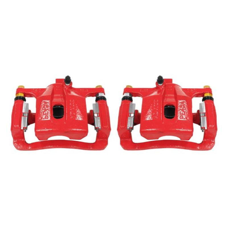 Hummer H3 Brake Calipers - Rear - PowerStop - Powder Coated with Brackets - Red - `06-`10